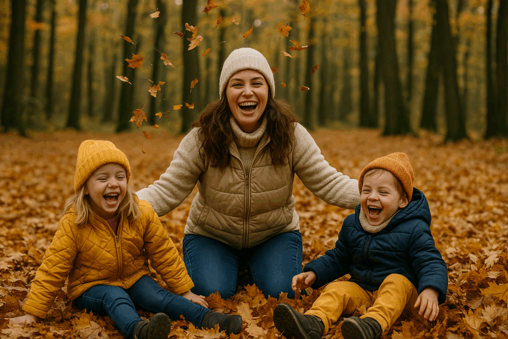 Mutter Kinder Herbst