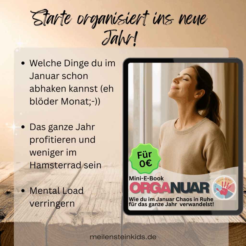 Januar Checkliste für Mütter für weniger Mental Load