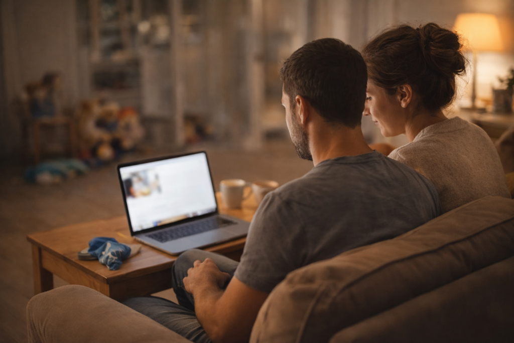 Eltern machen Online-Erste-Hilfe-Kurs